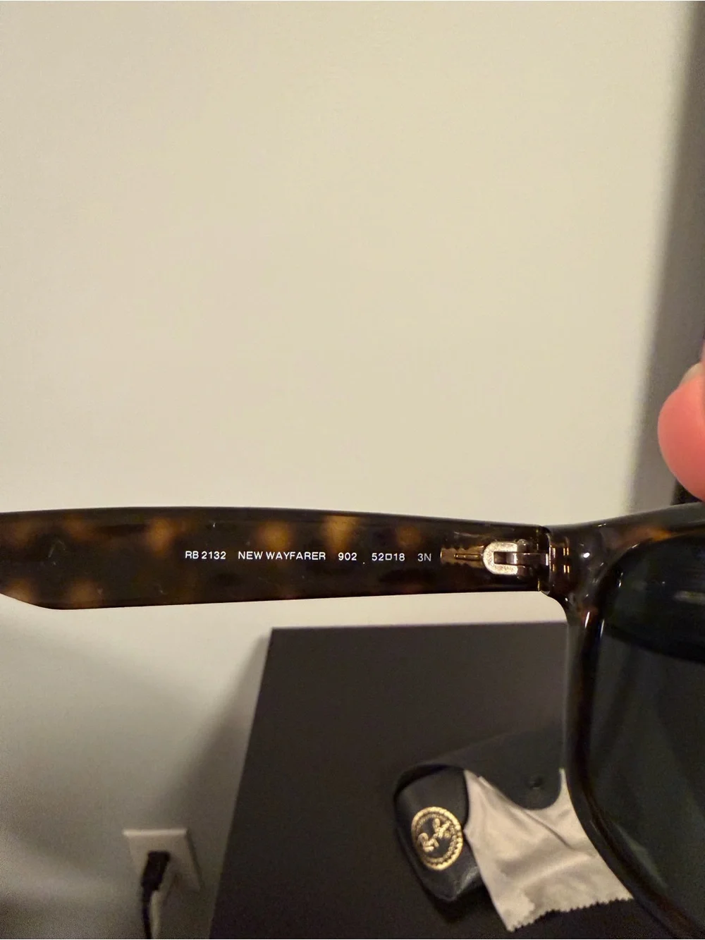Ray-Ban Wayfarer Sunglasses in Tortoiseshell Frame with Green Lenses